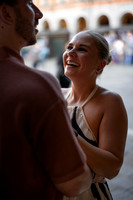 Laughing together after Venice engagement