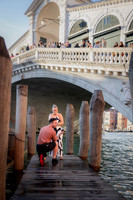 Surprise proposal moment by Rialto Bridge, Venice