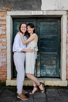 Couple standing in Venice street