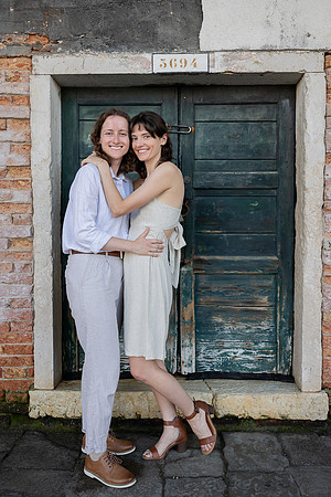 Couple standing in Venice street