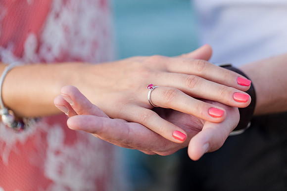 engagement ring right after the proposal