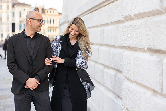 A romantic moment in Venice