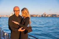 Couple during a spring engagement shoot