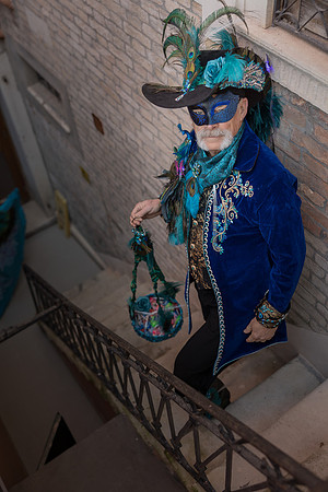 Close up of a beautiful custom-made Venetian carnival mask