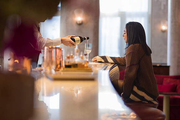 Casual moment with coffee at St. Regis bar