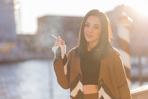 Golden hour portrait with drink at St. George Island