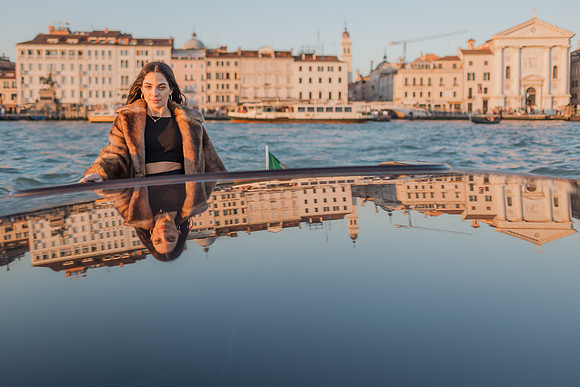 Reflection portrait overlooking St. George Island, Venice