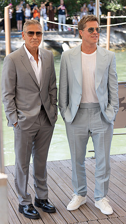 George Clooney and Brad Pitt at the Venice Film Festival