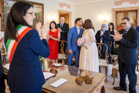 Wedding scene in Venice
