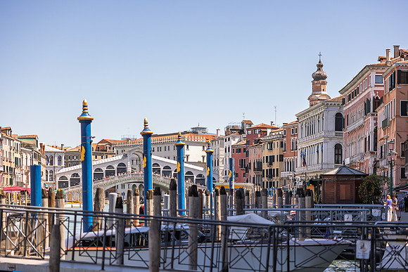 View of Venice architecture from a boat