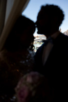 Close up of wedding couple