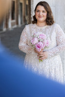 Bride in white wedding dress