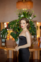 Sunny Mittmann posing inside the Hotel Excelsior in Venice.