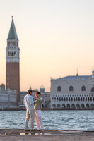 The beautiful skyline of Venice at sunset