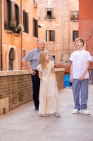 Family candid shot during a walk in Venice