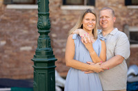 Couple standing in front of traditional Venetian building