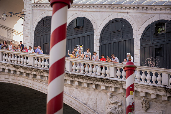 Rialto Bridge proposal setting with Venetian architecture