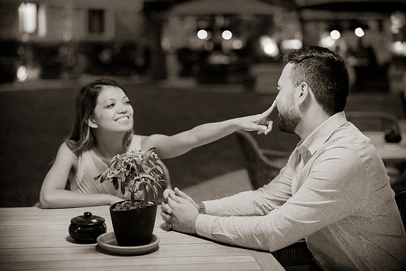 Romantic candlelit dinner in Venice
