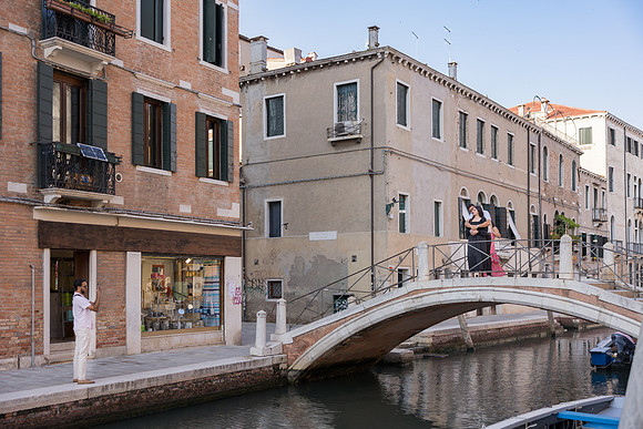 Footbridge Overlooking a Quiet Venetian Canal