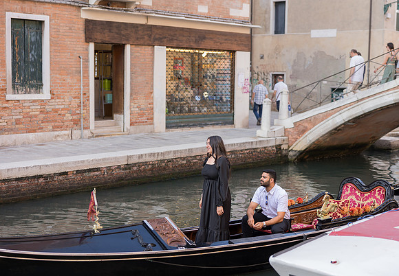 Quiet Venetian canal waterway