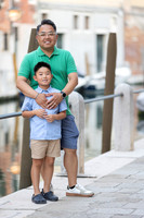 Father and son sharing a moment in Venice