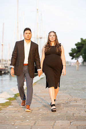 Romantic walk along Giudecca at sunset