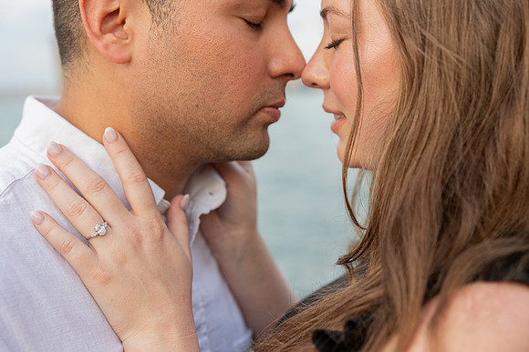 Close-up intimate couple moment Venice