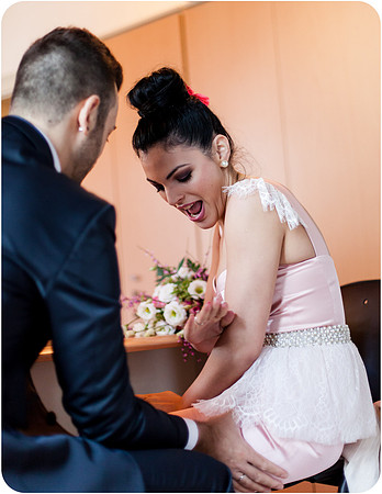 Bride emotional during ceremony