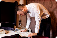 Groom getting ready for Venice wedding