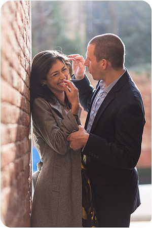 Close up portrait of a couple facing each other in Venice