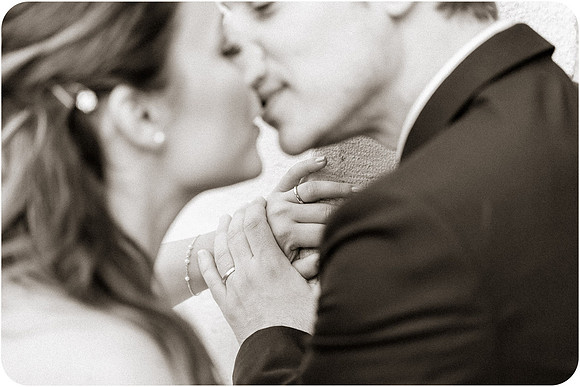 Black-and-white moment during symbolic wedding in Venice