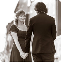 The couple walks towards their future through the charming Venetian streets.