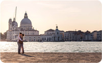 A magical engagement moment framed by the beauty of the Grand Canal.