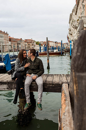 Engaged couple sharing an intimate gaze