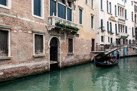 Gondola ride in quiet Venetian canal