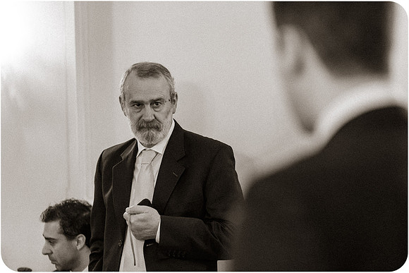 Wedding official preparing ceremony speech