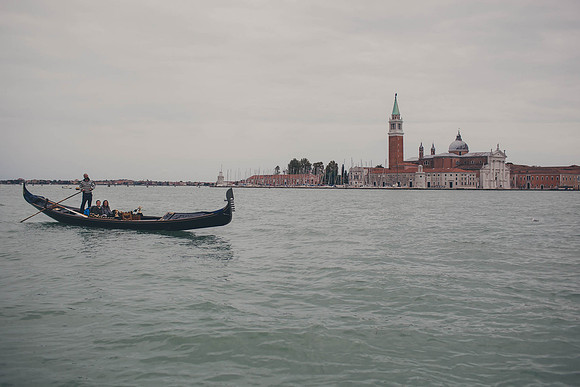 Venice gondola near San Giorgio Maggiore