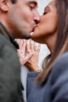 Couple holding hands after proposal in Venice