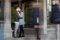 Couple embracing in Venice