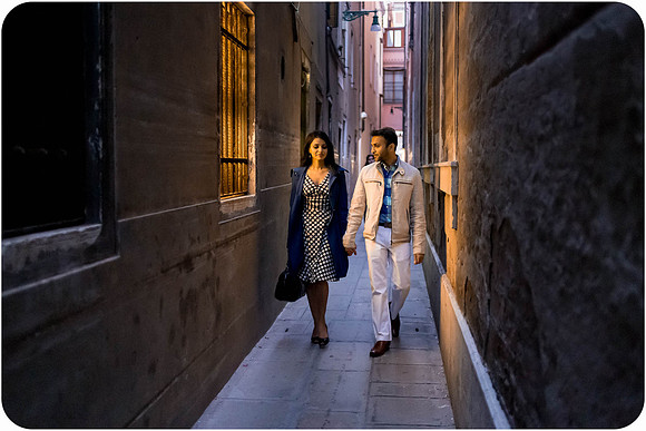 Couple engaged in St. Mark’s Square