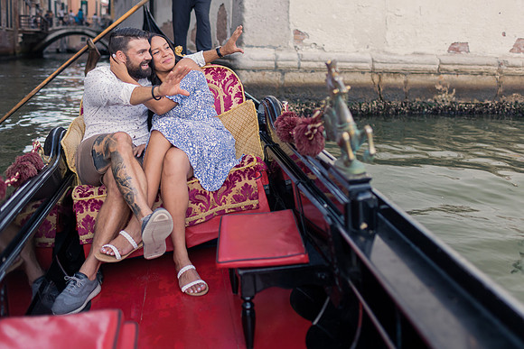 Peaceful gondola ride through Venice canals