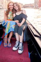 Family enjoying a view along the Grand Canal.