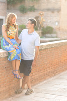 moment of laughter during a family photo shoot