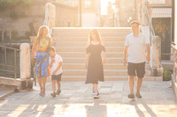Family smiling   in Venice.