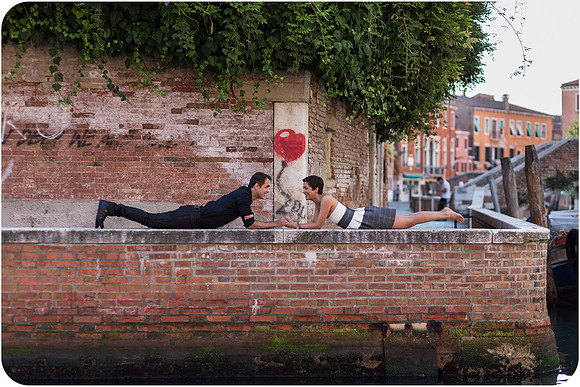 Lying back on a brick bridge at the end of the session