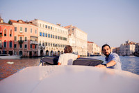 Solo portrait with scenic Venice skyline view