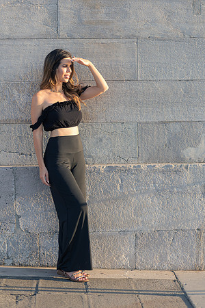 Stone wall portrait, San Giorgio Island, Venice elegance.