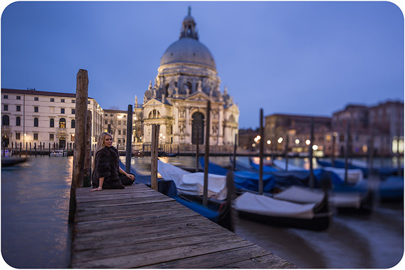 Evening portrait with Santa Maria della Salute view