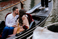 Engagement ring close-up in Venice
