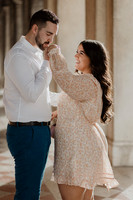 Engaged couple dancing in St. Mark’s Square